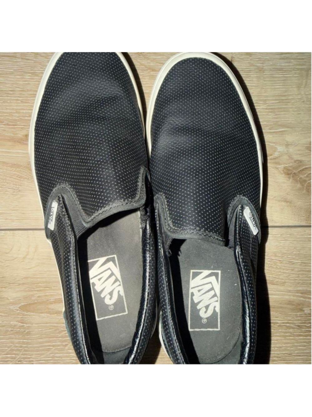 Vans Black Perforated Leather Slip-On Sneakers – Women’s 8

Black perforated lea